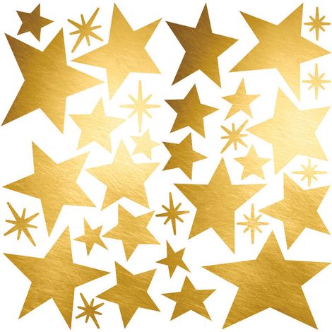 Stickers - Etoiles Dorées - Hauteur 22,9 cm (1/3)
