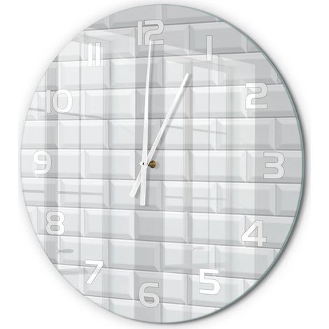 Horloge Murale Ronde Originale Verre Trempé Décoration Maison Moderne Mur en céramique fi 60 cm (1/5)