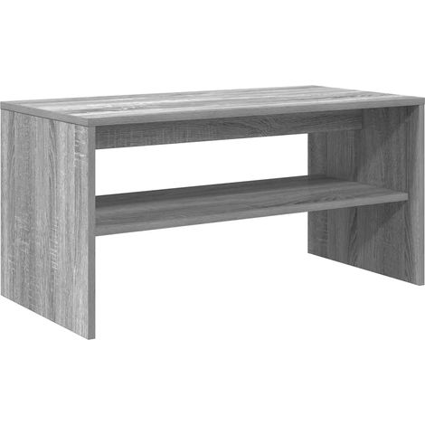 Mueble TV de doble función moderno salón 80 x 40 x 40 cm madera contrachapada gris 020051233 (1/5)