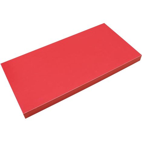Étagère Murale Rouge en Plastique, Panneau Solide Monocouche, Rack Mural Décoratif pour Bibliothèque ou Bureau, Support Livres et Magazines (1/5)