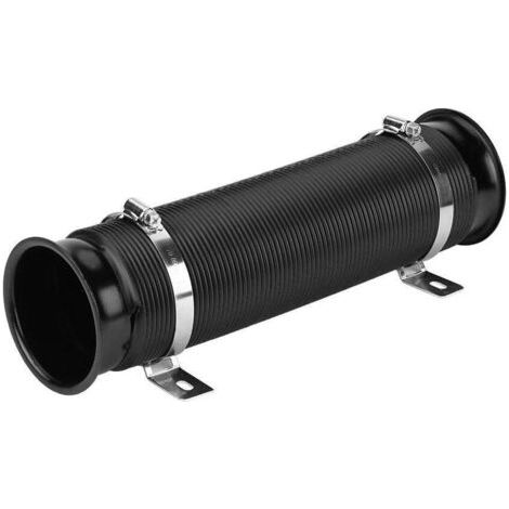 Ahlsen Tuyau d'admission d'air, 76mm de voiture universel Flexible Tuyau d'admission d'air Froid à Conduit Flexible Avec 2 Supports de Montage Voiture Air Conduit Tube Kit Extensible à 100cm (Noir) (1/5)