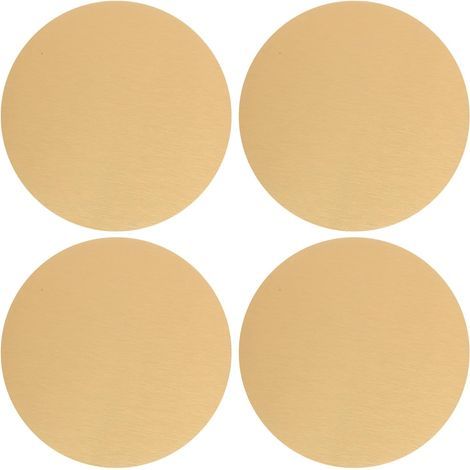 Coasters Set of 4 Thermal Insulation Gold Stainless Steel (1/5)