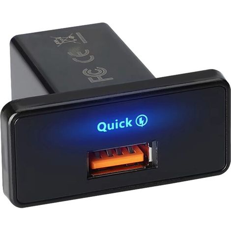 Caricabatterie da auto da 18 W con ricarica rapida, adattatore USB di tipo C, spina di alimentazione per auto, barca, ATV, campeggio, camion (1/2)