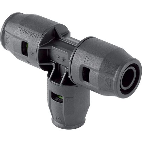 Geberit PushFit T-Stück reduziert, PVDF, d 20mm, d1 16mm, d2 20mm (1/5)