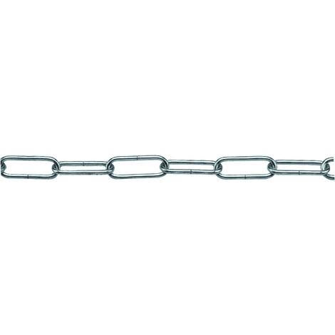 CATENA PER LAMPADARI GENOVESE In ferro nichelato  EE  filo mm. 15 n° 10 25.00 metri