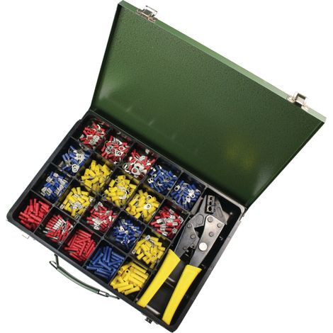 Set di puntali isolanti 400 pezzi + pinza crimpatrice 10120 (1/3)
