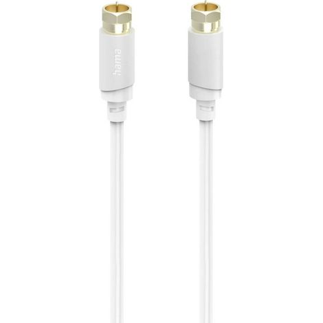Hama Antenna, SAT Cavo [1x Spina coassiale - 1x Spina coassiale] 5 m 120 dB Bianco (1/2)