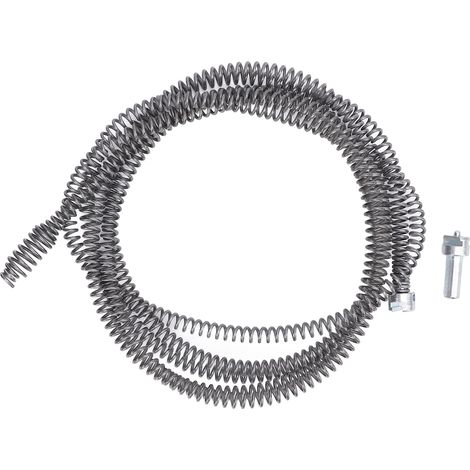 Déboucheur de canalisations, tarière, câble à ressort, acier au manganèse, serpent, tuyau d'égout, nettoyage ménager, cuisine, salle de bain, toilettes, plomberie, 3 m / 9,8 pi (1/5)