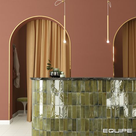 Carrelage mural faïence effet rustique THANGLONG Arco 20x6.5cm Wild olive - Brillant - boîte de 0.50 m2 Arco 20x6.5 cm Wild olive - Brillant / Poli -
