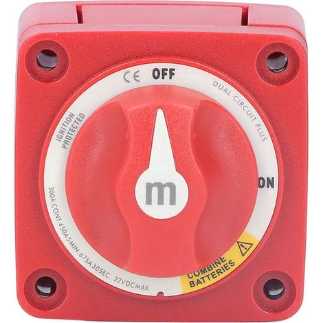 Interrupteur de batterie marche/arrêt 300A 12V/24V, double Circuit, 4 bornes, allumage protégé pour Yachts, camping-cars (1/5)