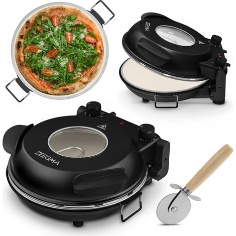 Horno de pizza de piedra a 400 °C Horno de pizza de 1200 W con termostato