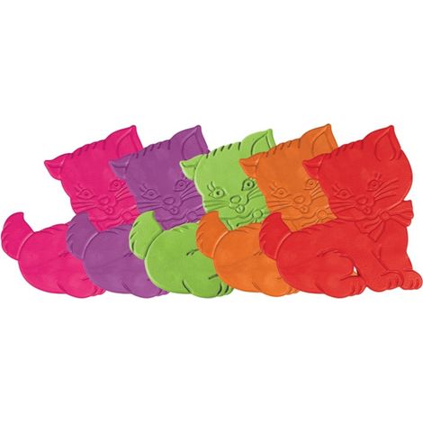 MSV Lot de 5 antidérapants Prem Chatons Multicolore (1/5)