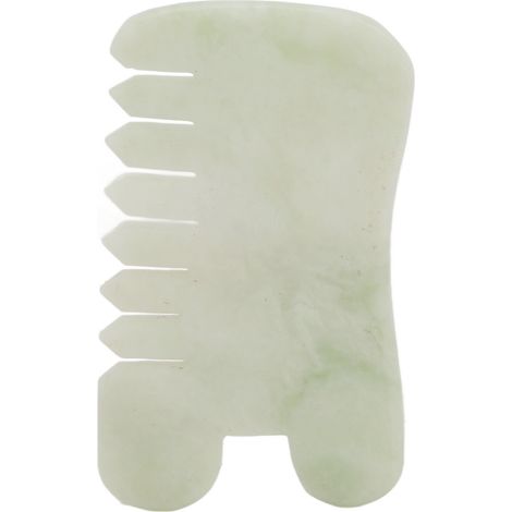 Peigne de Massage Jadestone pour Détente du Cuir Chevelu et Soulagement des Tensions - Outil Gua Sha Ergonomique (1/5)