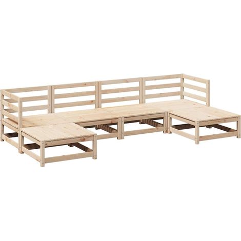 Maison Exclusive - 6-tlg. Garten-Sofagarnitur Massivholz Kiefer