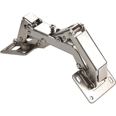 Set di 2 cerniere a 170 gradi con chiusura ammortizzata per ante di mobili e cucine, con ammortizzatori in acciaio inox, ammortizzatori nascosti per ante di mobili, armadi e guardaroba