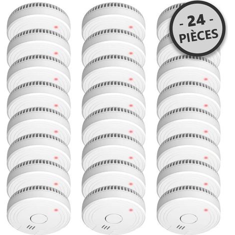 24-Pack ELRO FS1801 Capteur 10 ans 85 dB Conforme à la norme européenne EN14604 Blanc Lot de 24 pièces (1/5)