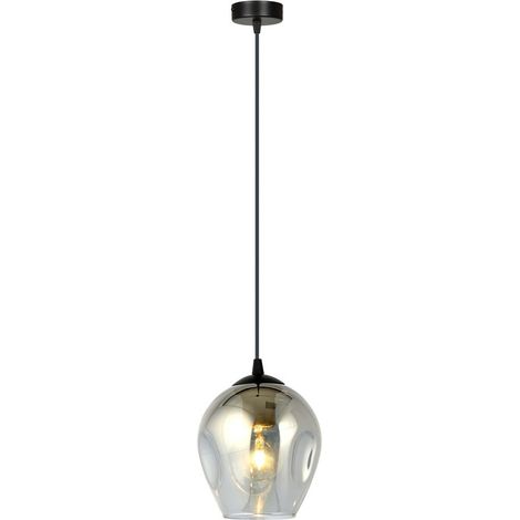 Lampada a Sospensione Istar, Acciaio verniciato a polvere, Vetro, Nero, Grigio, 14x100x14 cm (1/5)
