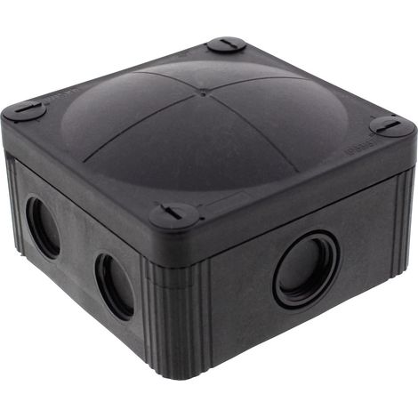 Wiska 10105601 Abzweigkasten (L x B x H) 95 x 95 x 60 mm Schwarz (RAL 9005) IP66/IP67 1 St.
