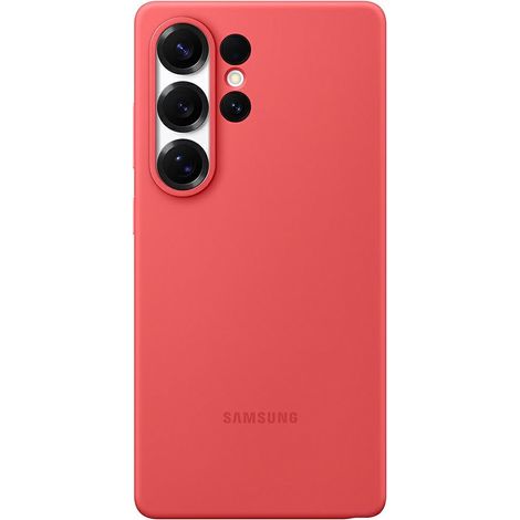 Custodia in silicone Samsung per Galaxy S25 Ultra, colore rosso (1/3)