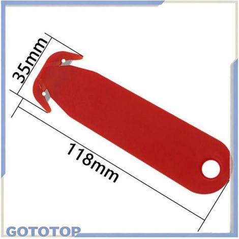 Fdit Ouvre-Boîtes Inox -Boîtes Metal Cutter Sécurité pour la Maison/Bureau Rouge (1/4)