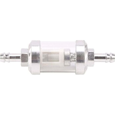 Filtre à Essence Universel pour Moteur PéTrole Brut en Verre Chromé, XU, 5/16 Pouces, 8 Mm, Argent Motos - KZQ (1/4)