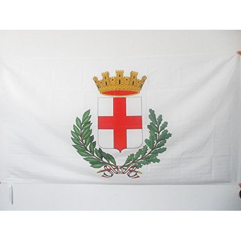 AZ FLAG Bandiera Città di Milano con stemma 150x90 cm Poliestere 100D Asola (1/4)