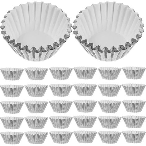 Moules à mini-muffins en papier aluminium, résistants à la chaleur, adaptés à la cuisson, 500 pièces par paquet. (1/5)