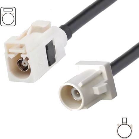 Presa Pigtail Fakra A-spina Fakra A RG58 3m