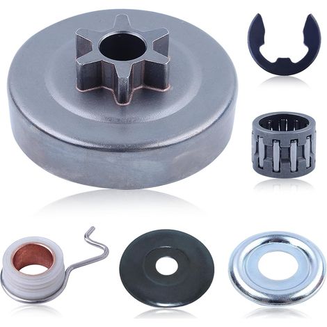 Tambour d’embrayage pour Stihl MS170 MS180 017 018 025 MS250 MS210 Tronçonneuse Kit 3/8" 6T Pignon d’embrayage avec clip, rondelle de pignon OEM 1123 640 2003 (1/5)