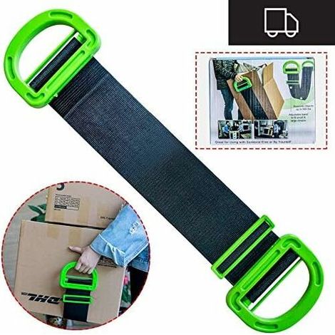 Sangles de manutention et de levage pour meubles, cartons, structures de bâtiments. Supporte des charges jusqu'à 150 kg. (1 paquet) (1/5)