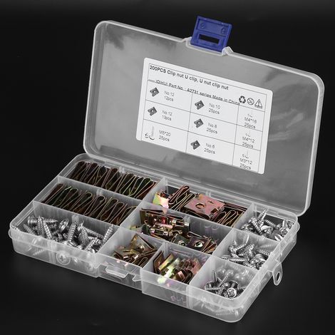 Lot de clips en U 6/8/10/12 avec vis inox pour fixation intérieure automobile (1/5)