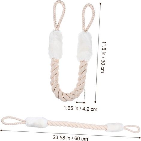 2 pezzi, filo per porta per la dentizione degli animali domestici, bianco, 644 cm, filo per porta per fermaporta, maniglia della porta anticollisione e anti-pizzicamento, cordino fermaporta, anticolli (1/5)