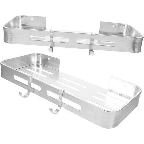 Alloy Bathroom Shelf No Drilling Required Double Wall (1/5)