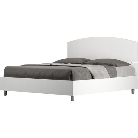 Letto Matrimoniale 160x190 cm Senza Rete Dora Bianco Frassino (1/4)