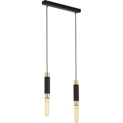 Lampada sospesa moderna nero-oro 40cm 2xE27 Jupiter LILE