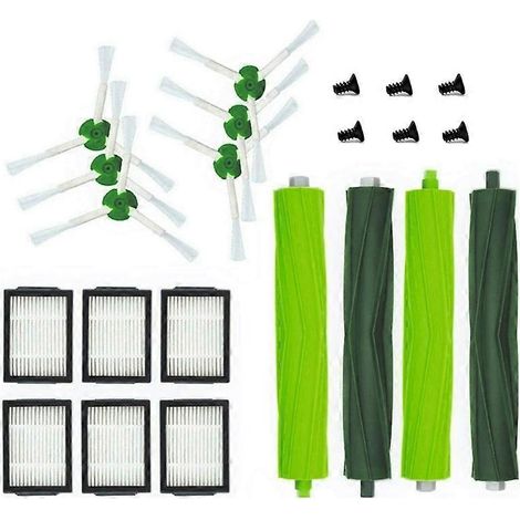 Kit de 16 accessoires pour iRobot Roomba i7, i7+, E5, E6 et E7 : filtres, brosses latérales et pièces de rechange.