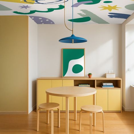Papier peint panoramique - Taratata - Vert - intissé : 150g/m² - 7 lés : 336x270cm (1/5)