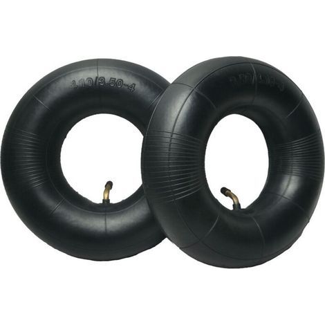 pair Fei Yu – Lot de 2 chambres à air en caoutchouc – Pour chariots et tondeuses à gazon – Valve en métal courbée – Usage domestique durable (1/4)