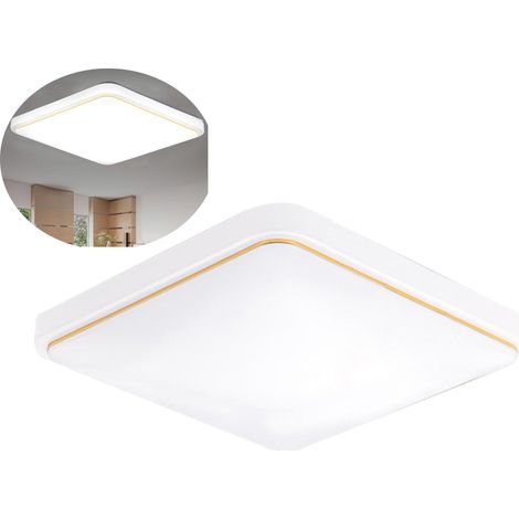 Plafonnier LED carré Walmeck AC220-V, blanc, pour cuisine, balcon ou véranda, éclairage moderne. (1/5)