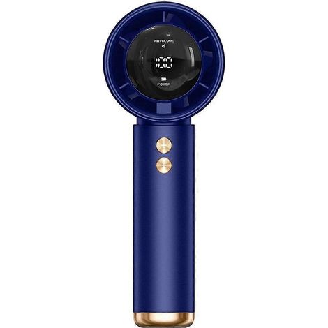 Portable ventilateur à main bureau petit rechargeable mini turbo haute vitesse à principal USB bleu (1/5)
