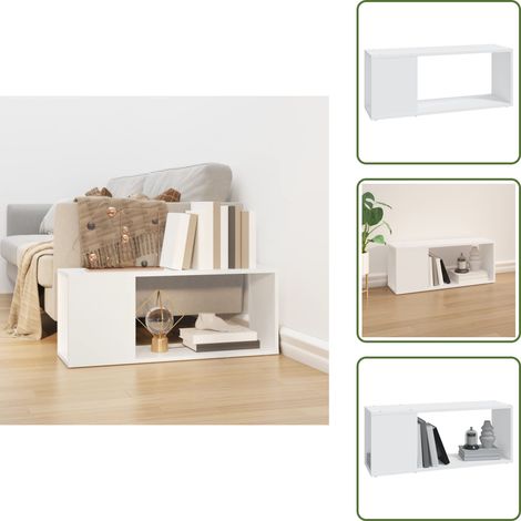 TV-Schrank Weiß 80x24x32 cm Holzwerkstoff - Fernsehschränkchen - Holzwerkstoff - Weißer TV-Schrank - Wohnzimmerschrank - Regal Für Wohnzimmer (1/5)
