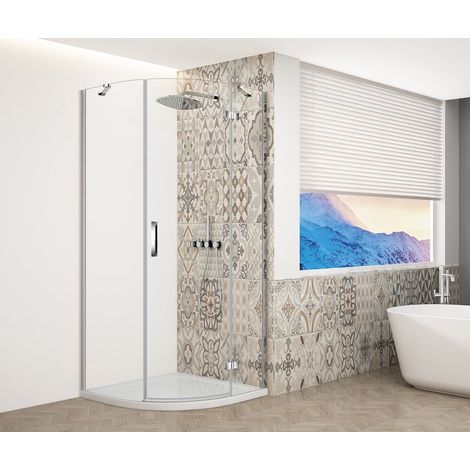 Paroi de douche quadrant TRINITY CHROME 900x900mm, verre clair, droite (1/5)