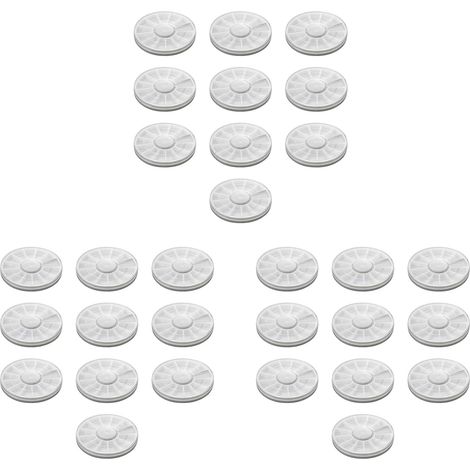 30 Pièces en Plastique Art Décoration D'Ongle Mallette de Rangement Rotatif Roue Vide Strass Perles Tranches Clair (1/5)