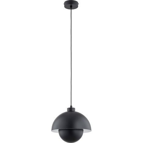 Suspension moderne dôme noir cuisine E27 Kuger Alfa (1/3)