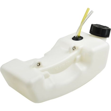 Réservoir de carburant pour débroussailleuse, coupe-bordures, taille-haies, 43-55 cm3, blanc 1 L avec bouchon et tuyaux de carburant (1/5)