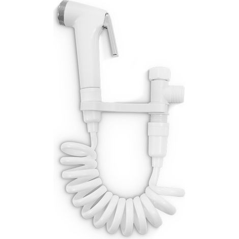 Bidet Shower - Spring Hose 46 cm to 2.3 m - For Suspended Toilet - ABS + Brass Fitting - 1 Unit (1/5)