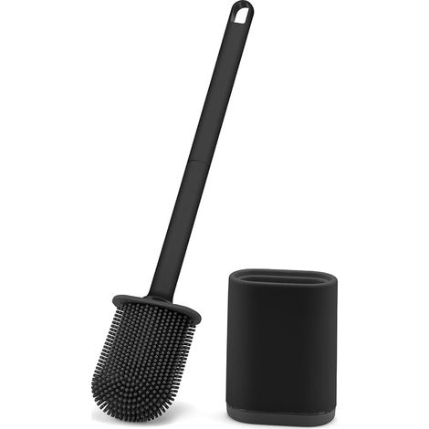 Brosse WC Silicone avec Support à Séchage Rapide, Anti-Goutte (1/5)