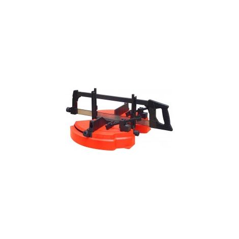 Outifrance – Scie à onglet bi-angulaire 130 x 130 mm – Corps en ABS anti-choc – Réglage rapide des angles de 0° à 45° – Pour menuiserie précise (1/4)