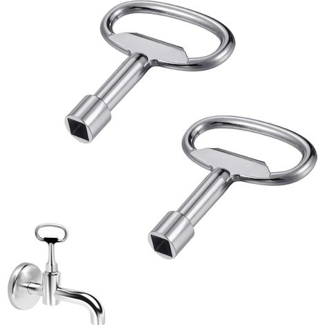 Clé du Compteur de Gaz,2 Pcs Clé d'ascenseur,Clés Carrées,Maître pour Ascenseur,Radiateur, Armoire Électrique,Compteur Gaz et Eau(39.5X54 MM) (1/5)