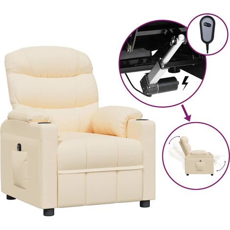 Maison Exclusive - Relaxsessel Elektrisch Creme Stoff (1/5)